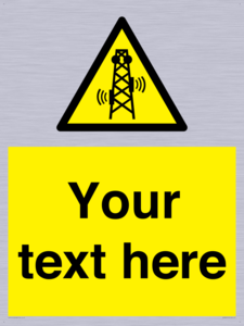 Custom warning RF radiation transmitter